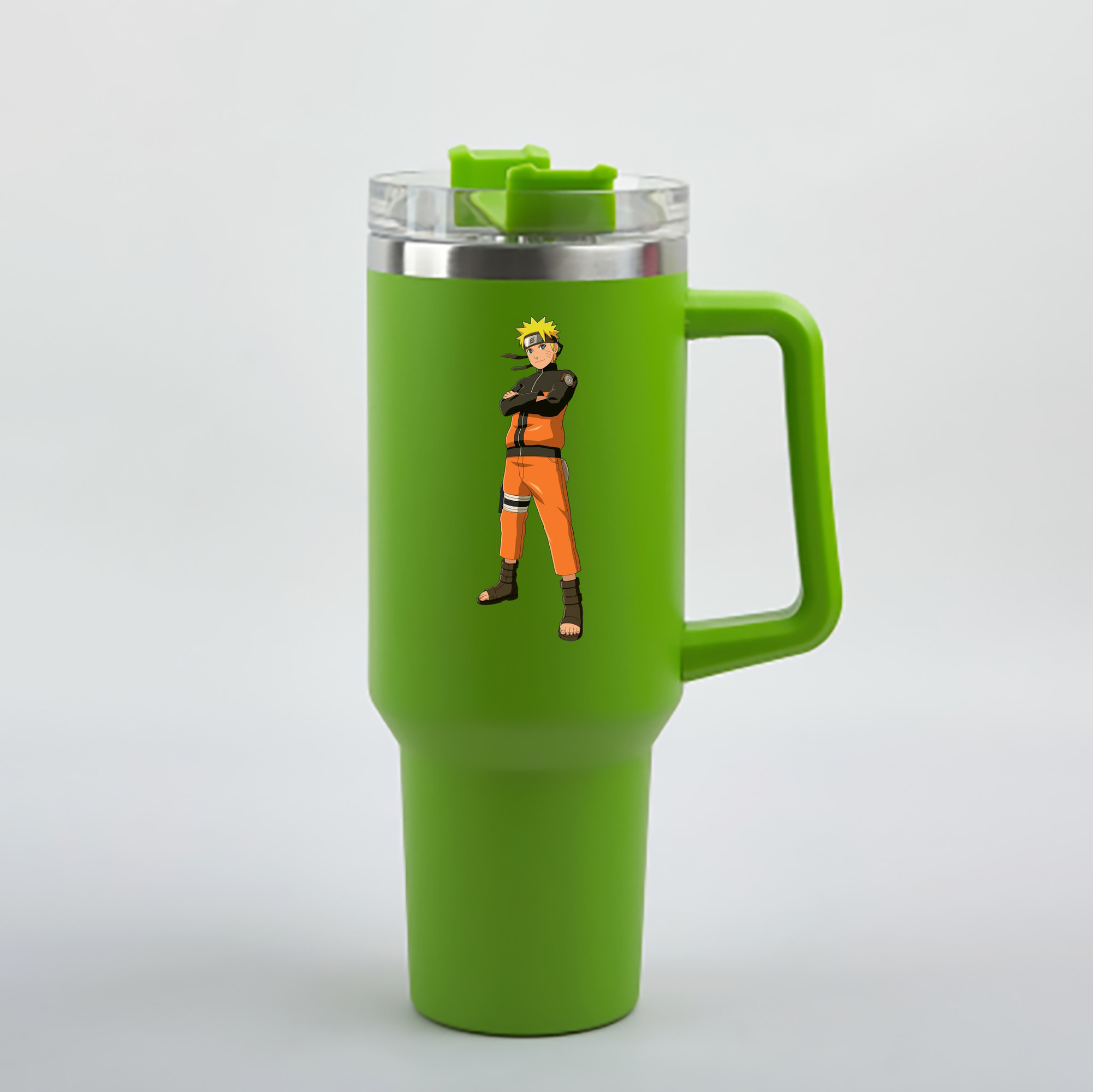 （画像用） NARUTO -ナルト- うずまき ナルト Uzumaki Naruto 1200mL車用タンブラー - クリスタルステッカー（プラスチックストロー付き）